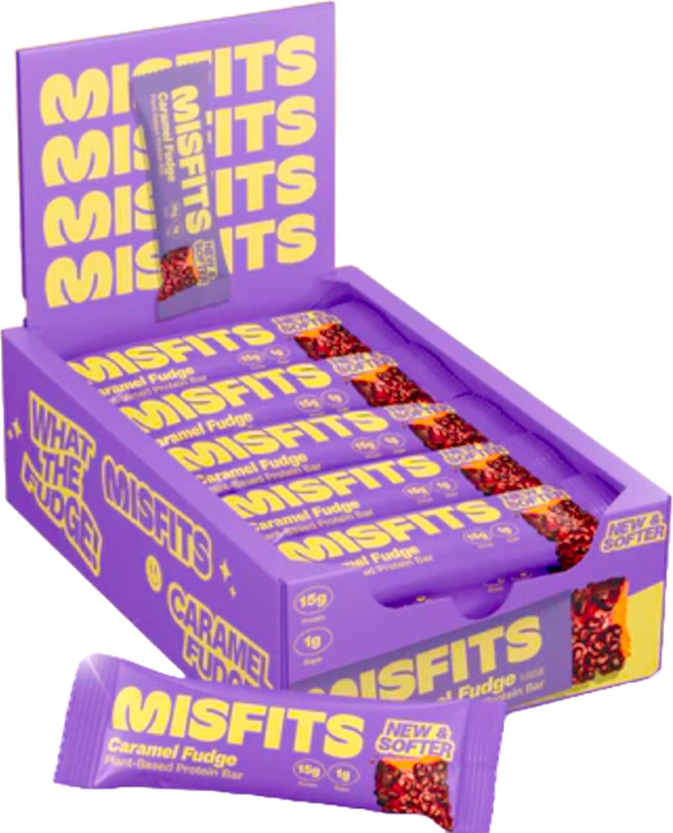 Misfits | Vegan Protein Bar | Cookie Dough | 12 Stuks | 12 x 50 gram