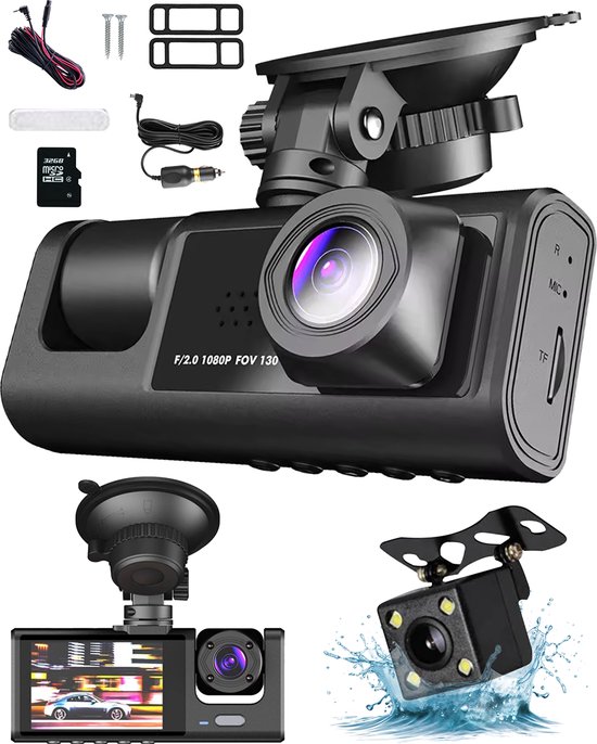 Fleau Tech Dashcam Voor Auto 3 in 1