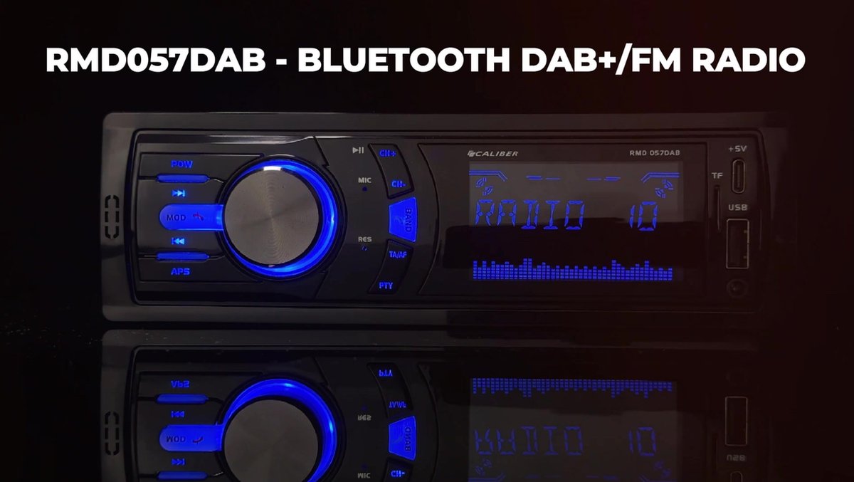 CAMECHO Dab autoradio met Bluetooth, handsfree, RDS/FM/AM, 1 DIN MP3-speler voor auto, 4 x 50 W, twee 2USB/SD/TF/AUX/snel opladen afstandsbediening