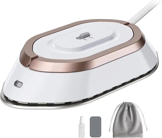 Strijkijzer - Mini strijkijzer - Draagbaar - Strijkijzer voor op reis - Bagage - Travel mini iron - 150W - Lichtgewicht - Kreukvrij - Snel opgewarmd - Droogstrijk - Klein - Comfort