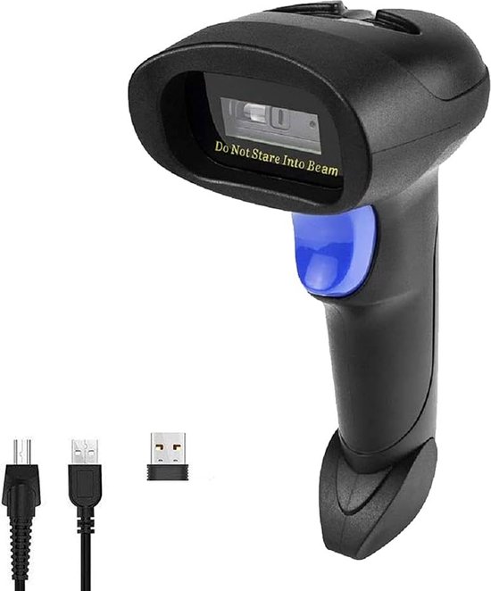 2D Barcode Scanner - Handheld QR en Data Matrix Lezer - USB Kabel - Voor PC, Mac en Laptop - Draadloos en Bekabeld - Hoge Snelheid en Betrouwbaarheid - Ideaal voor Retail en Magazijn