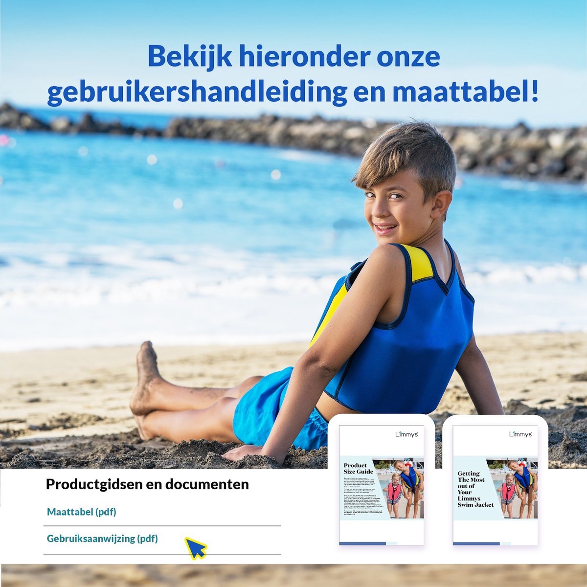 Premium Neopren-Schwimmweste - Sonnenstrahlen Blau - DE