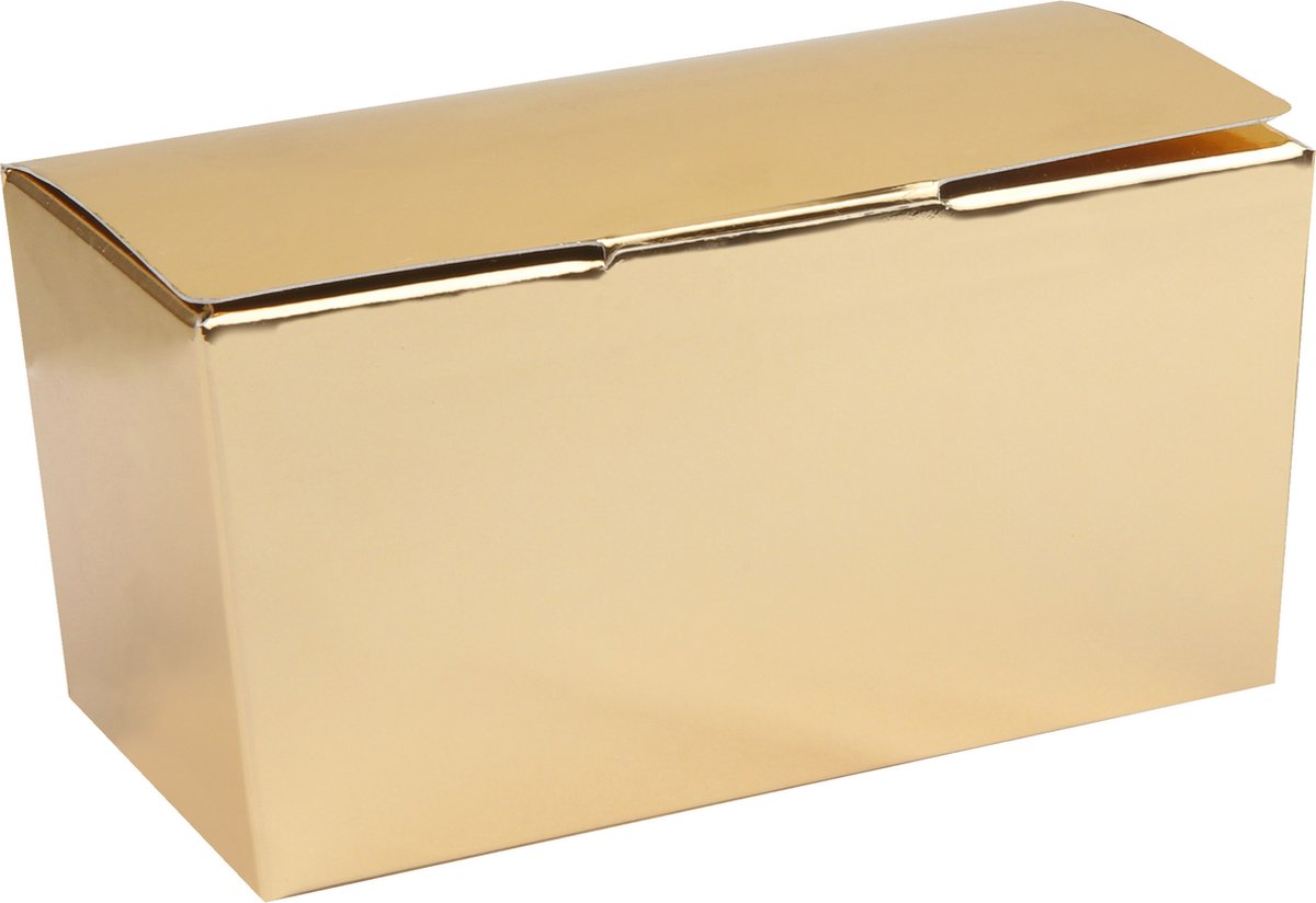 Santex cadeaudoosje/bonbondoosje - 7 x 3 cm - Bruiloft bedankje - 25x stuks - goud - 50 gram
