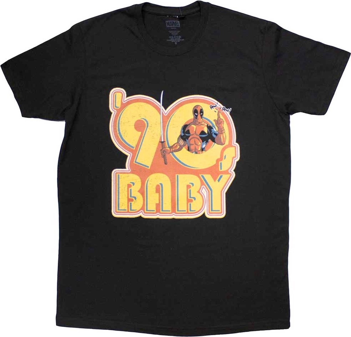 Marvel Deadpool - 90s Baby Heren T-shirt - XL - Zwart