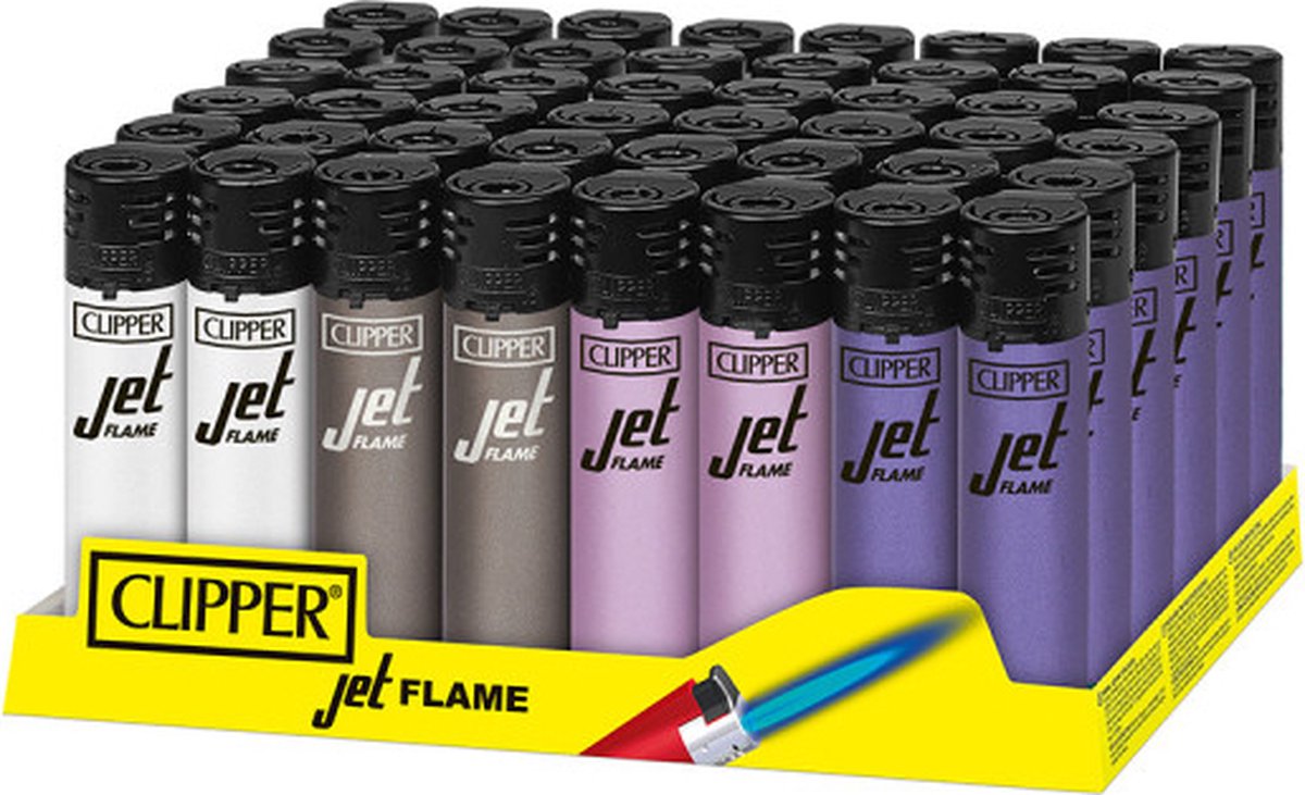 Goedkoopste CLIPPER® Aansteker - Crystal 6 – Classic Jet Flame - 4 Stuks