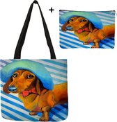 Sac à Main En Toile Femme Grande Capacité Couleur Unie Fashion - Noir