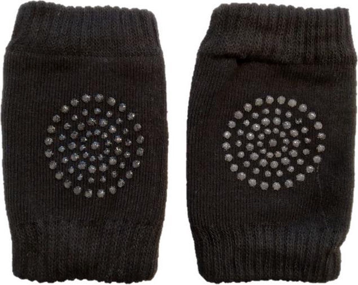 Scoby - Kniebeschermers voor Baby's - Veilig Kruipen - Kruip Bescherming - Kniesokken Anti Slip - Baby Socks - Zwart - 2 Paar