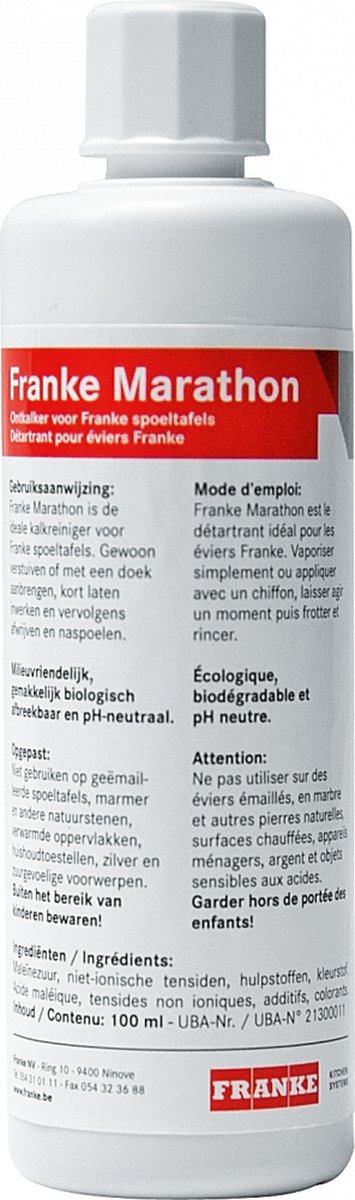 Franke 112.0278.878 ontkalker Huishoudelijke apparaten Vloeistof (klaar voor gebruik) 100 ml