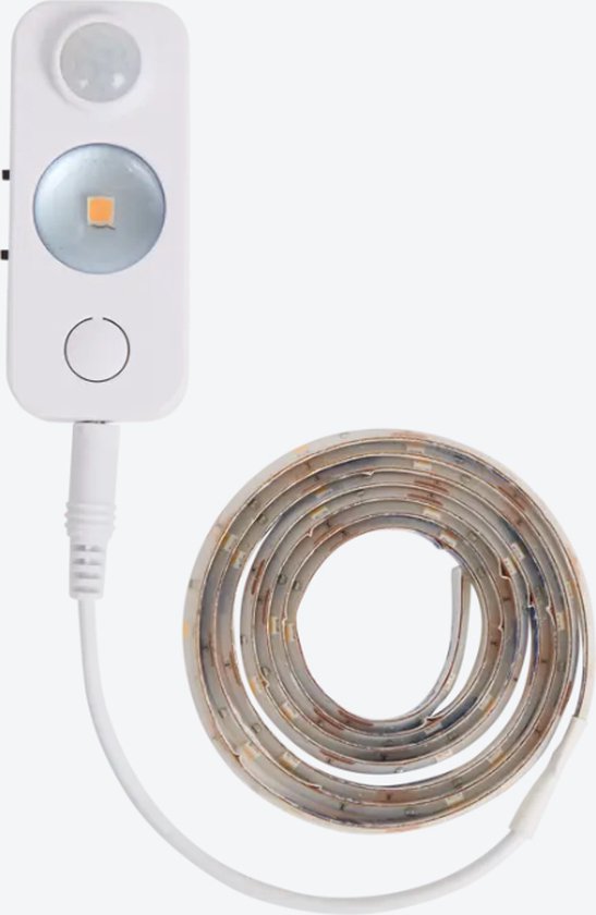 Flexibele Led strip met Sensor - 1 Meter - Draadloos - Warm Wit - Met bewegingssensor - Met plakstrip