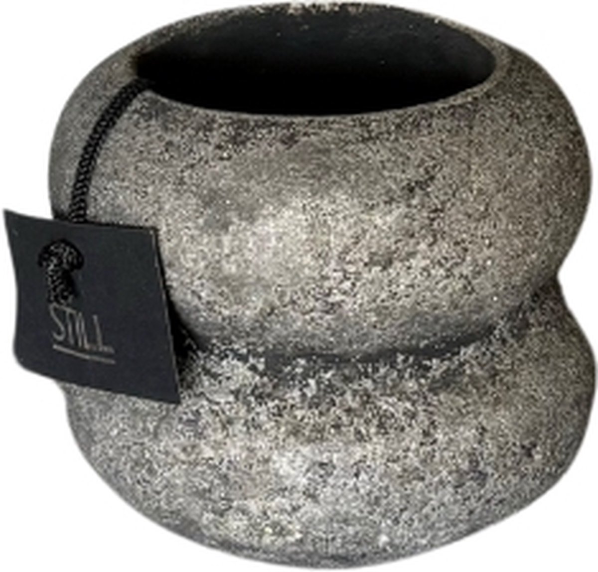 STILL - Waxinelichthouder - Dubbel - Maxi - Earth - Grijs - 10 x 8 cm