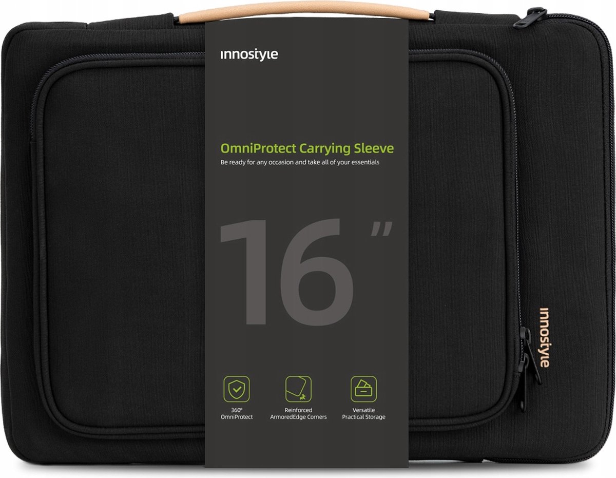 Innostyle® Omniprotect Laptoptas Dames / Heren - Laptophoes 15 6 / 16 inch - Waterdicht - Zwart