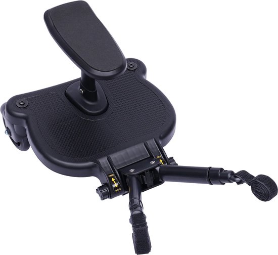 Eszenzics™ Meerijdplankje - Universele solide uitvoering - Flexibel instelbaar op kinderwagen- Veilig zitten of staan - Schokabsorberende PU wielen - Tot 25 kg / 3-7 jaar van Eszenzics™ — afbeelding 5