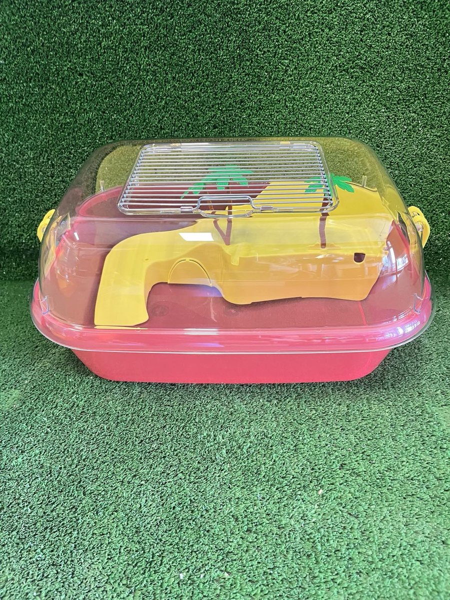 Terrarium pvc klein 42 cm met deksel roze of oranje of blauw- schildpaddenbak pvc - 1 stuk