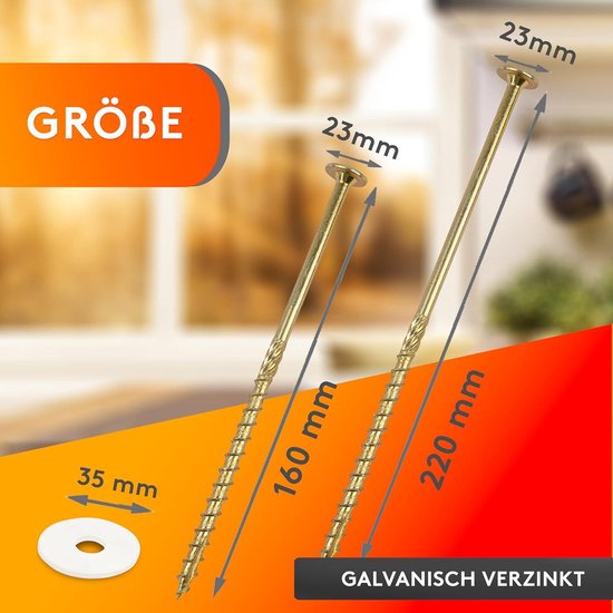 Universele schroefharingen tentschroeven campingset - 18 stuks met bit - twee lengtes - kunststof sluitringen van Orange85 — afbeelding 2
