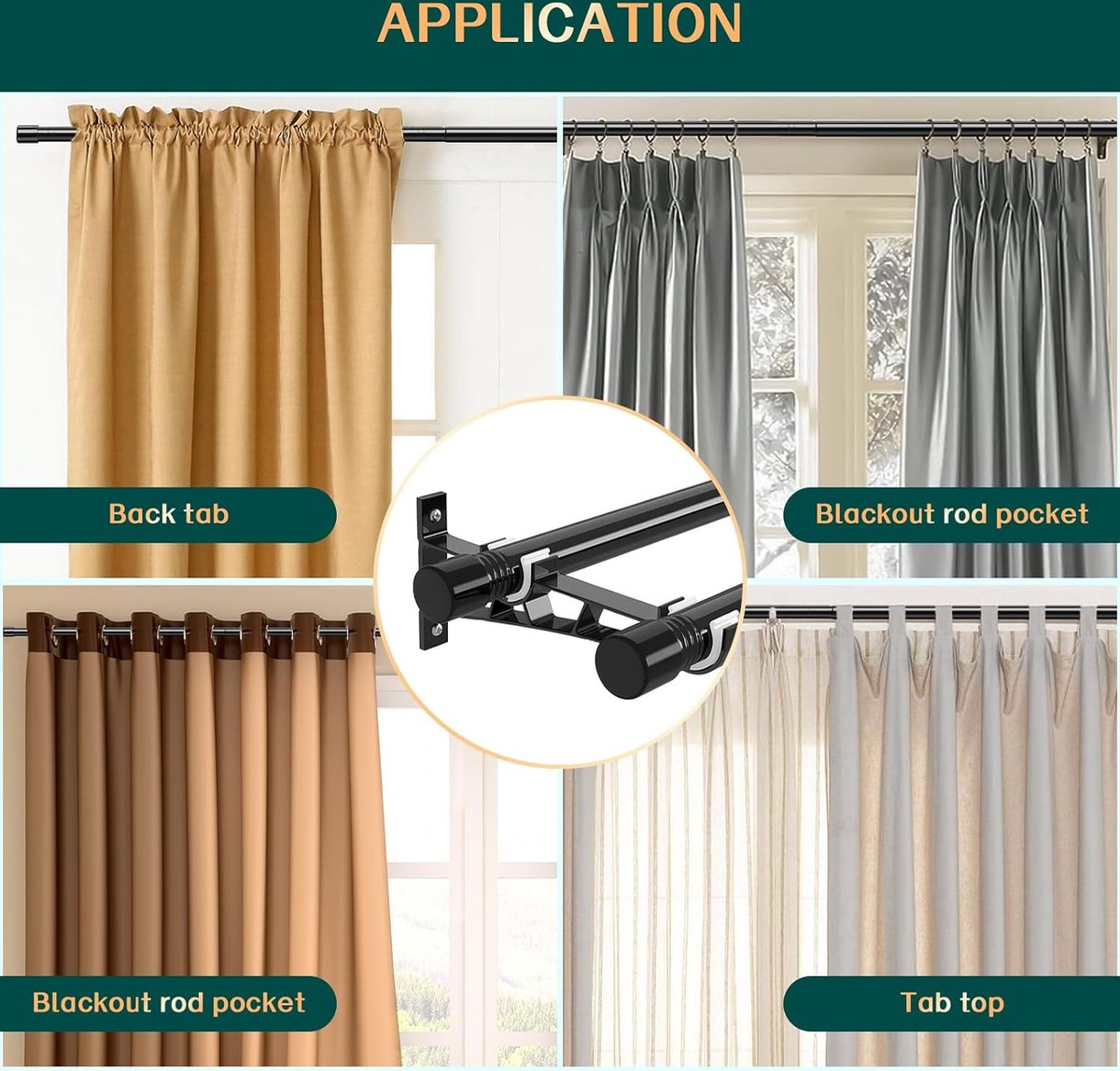 Curtain Rod - Gordijnroede 76-332 cm