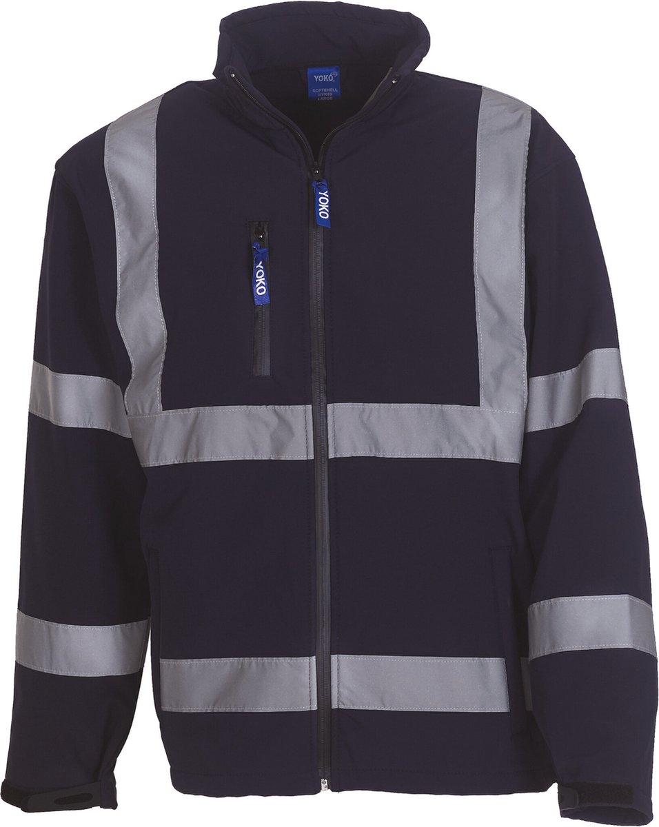 Yoko Signalisatie jack van softshell YHVK09 Blauw