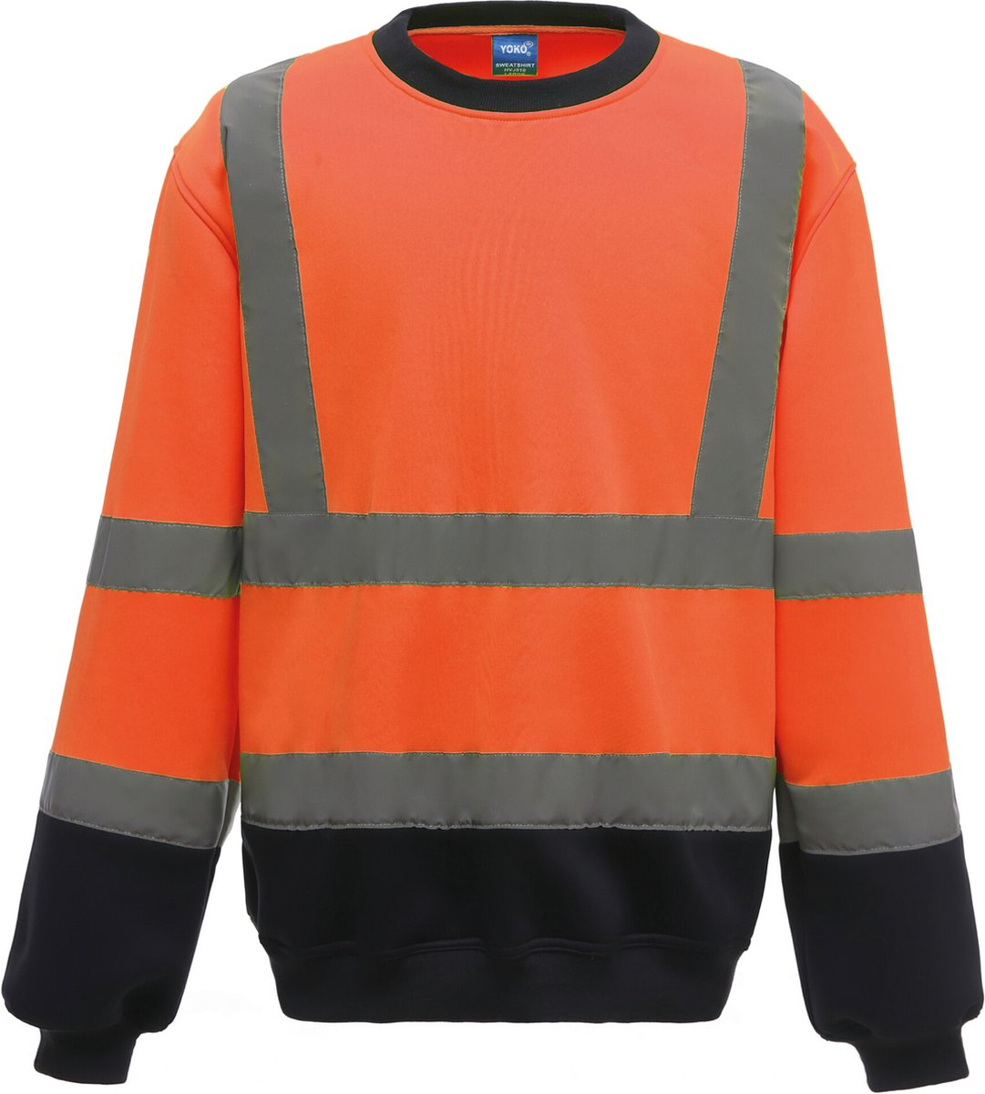 Yoko Signalisatie Sweatshirt YHVJ510 - Hi Vis Orange / Navy - L