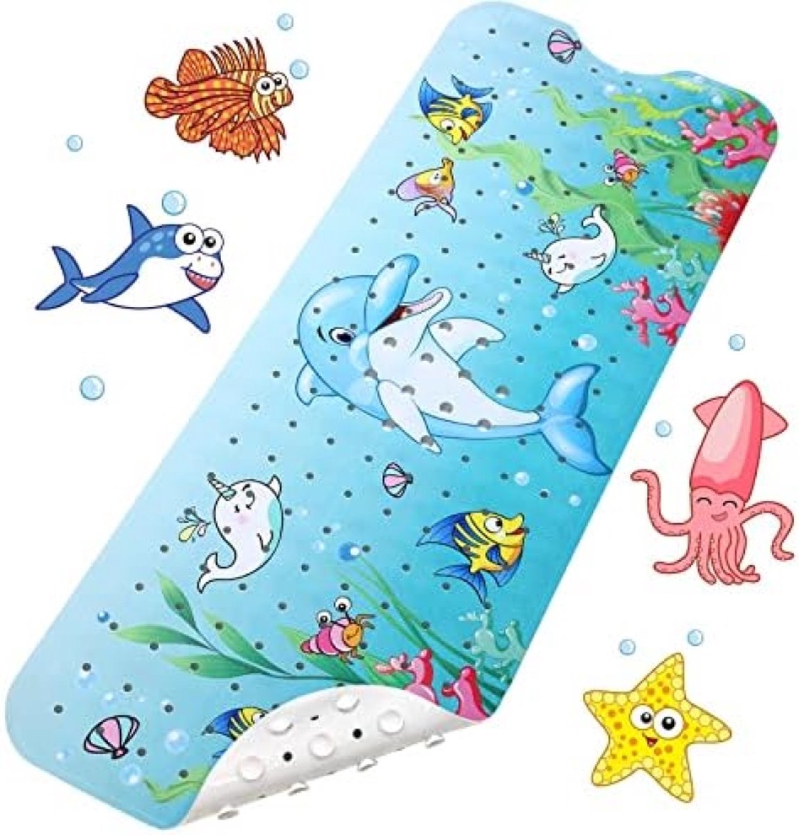 Kids Cartoon Badmatten 100x40cm Antislip Kinderbadmat Douchemat Antislipmat met Zuignap Perfecte Badmat voor Kinderen