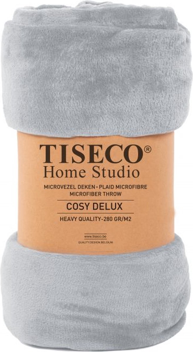 Tiseco Home Studio - Deken COSY DELUX - microflannel - 280 g/m² - 130x160 cm - Radiant grey