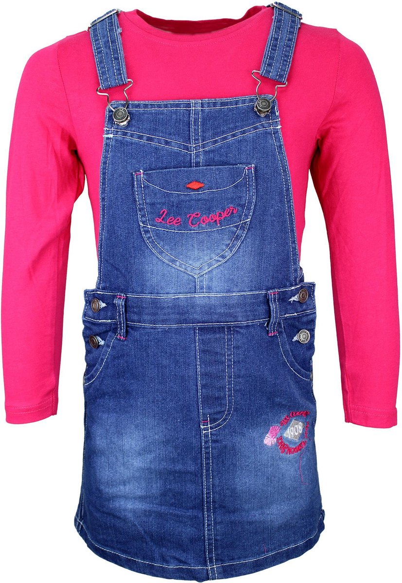 Lee Cooper Jurkje Lee Cooper denim lichtblauw Kids & Kind Meisjes Roze, Blauw - Maat: 158/164