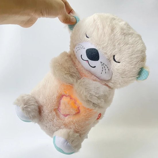 Foto: Slaapotter bedtijd otter slaapknuffel ademhalingsknuffel baby s en kleine kinderen rustgevend geluid van muziek ademhaling kraamcadeau cadeau