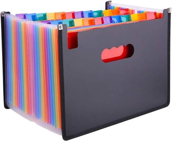 Accordeon File Organizer 8 Vakken - Plastic Documentenmap A4 Paars Met Deksel