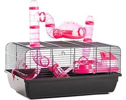 Hamsterkooi Landmark kleine dieren accessoires 58 x 38 x 29 cm roze