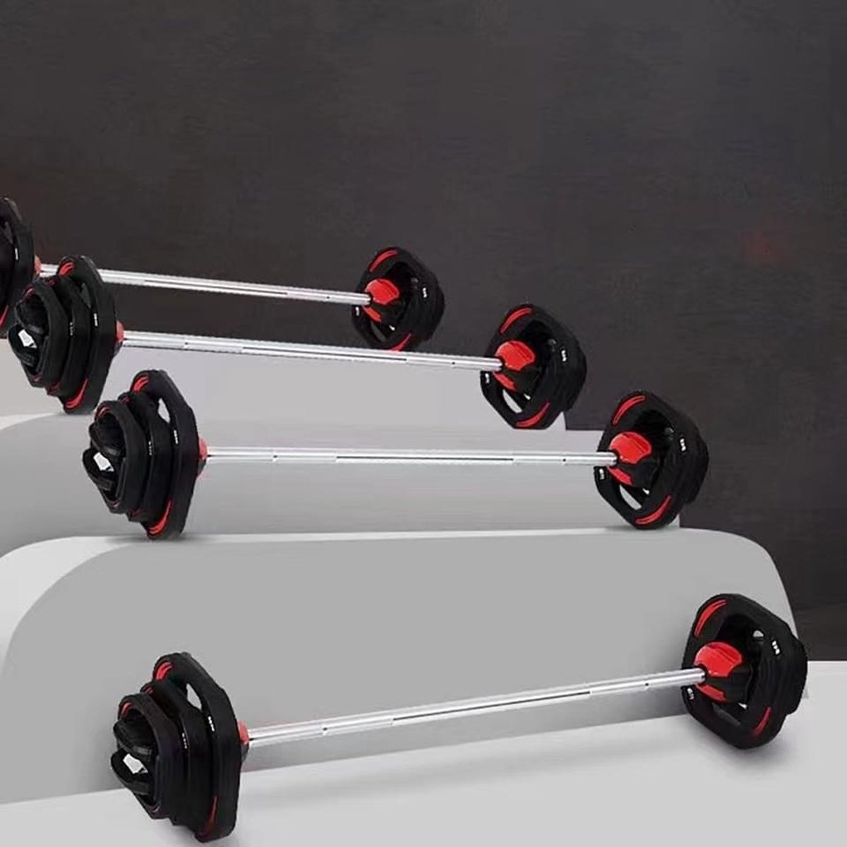 Xtreme Fitness Aerobic Pump HalterSet - Halterschijven - Halterset 6 schijven 20 KG - Halterstang - Fitness Gewichten - Inclusief Barbell - 2x 1kg, 2x 2.5kg, 2x5kg gewichten set - Complete Fitness Set voor thuis en sportschool