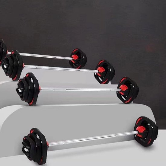 Foto: Body pump smartbar set halterschijven halterset 6 schijven 20 kg halterstang fitness gewichten inclusief smartbar 2x 1kg 2x 2 5kg 2x5kg gewichten set complete fitness set voor thuis en sportschool