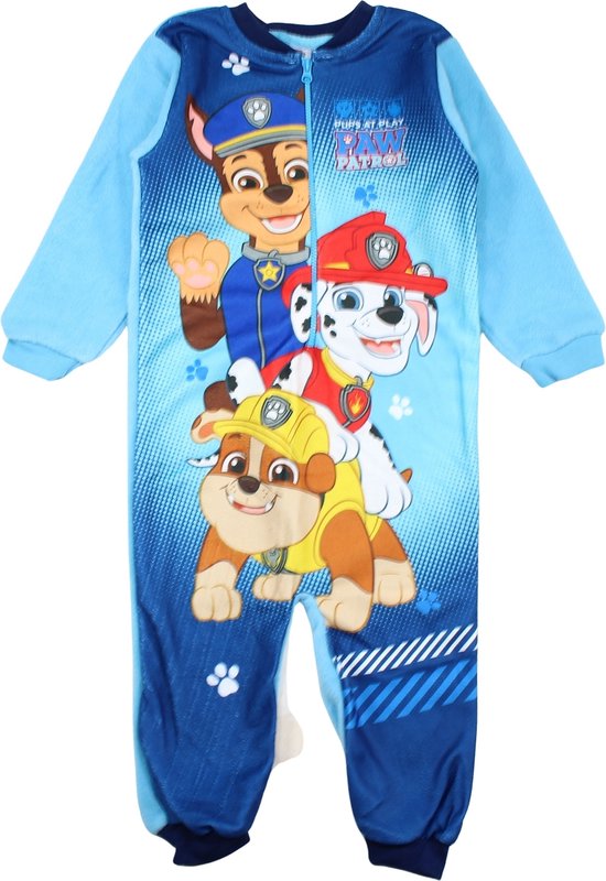 Paw Patrol onesie/house suit chiots à jouer polaire bleu taille 116