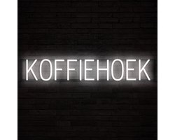 KOFFIEHOEK - Lichtreclame Neon LED bord verlicht | SpellBrite | 89,2 x 16 cm | 6 Dimstanden & 8 Lichtanimaties | Reclamebord neon verlichting