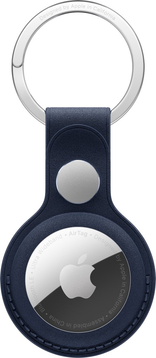 Apple - AirTag Sleutelhanger - Zonder AirTag - FineWoven Key Ring - Deep Blue