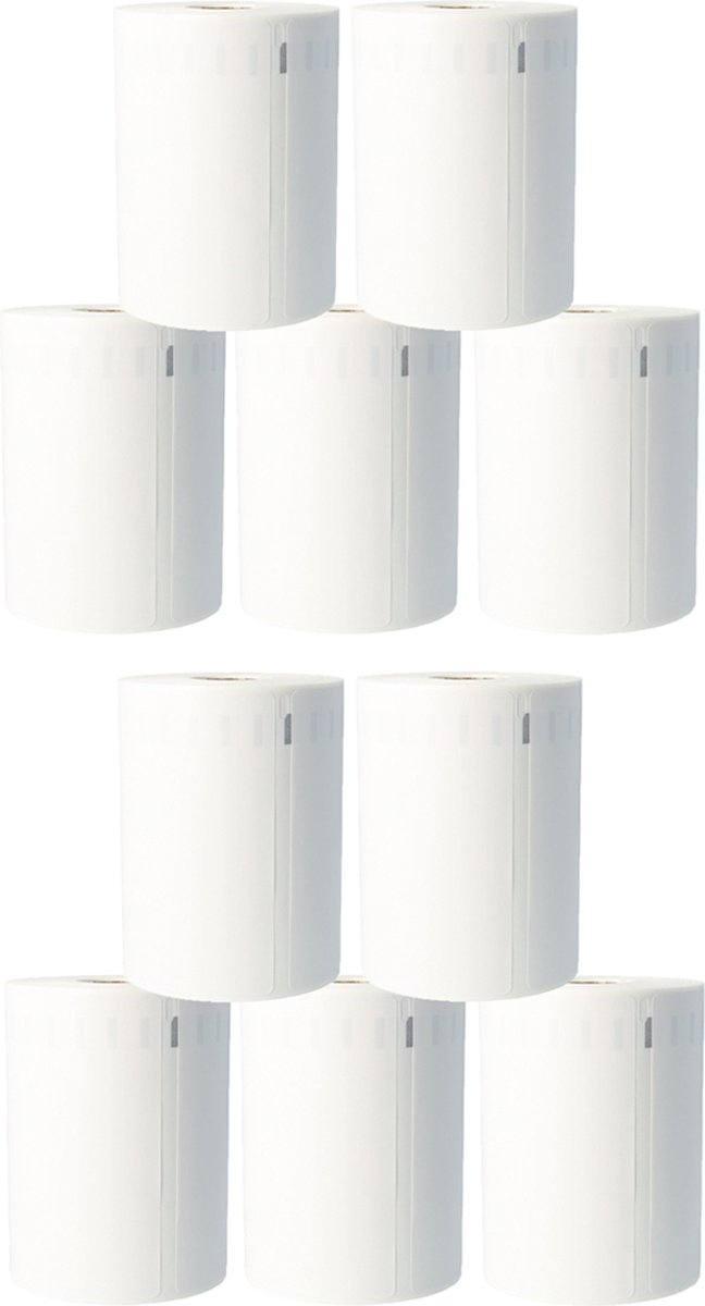 Dappaz 10 stuks Dymo Compatible Labels 4XL Wit S0904980 Geschikt voor Dymo Labelwriter 4XL | 104 x 159mm | Verzendetiketten Extra Groot