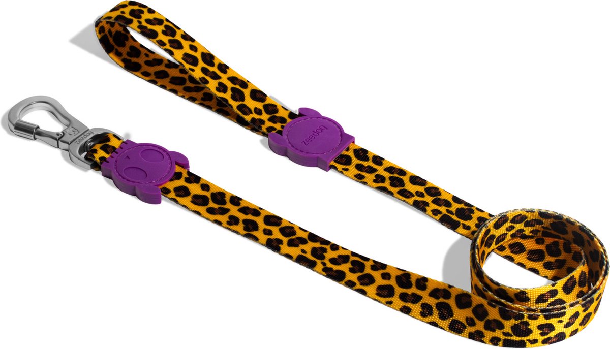 Zee.Dog Looplijn Honey Geel&Zwart - Hondenriem - 120x2.5 cm