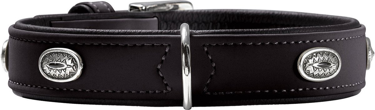 Hunter Halsband Softie Stone Art-Nubuk Zwart Zwart Onderlegd - 42-50X55X2.8 CM