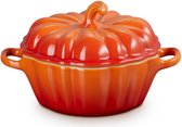 Le Creuset - Mini-Braad-/Stoofpan - "Pompoen" - in Aardewerk - 16 Cm Oranjerood