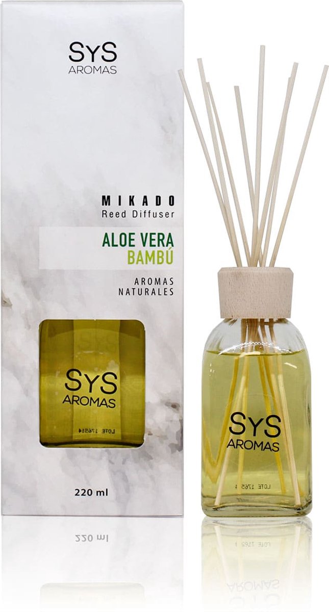 Goedkoopste SyS Aroma Geurstokjes - Aloe Vera & Bamboe - 100 Natuurlijk - Kalmerend & Rustgevend - 220ml