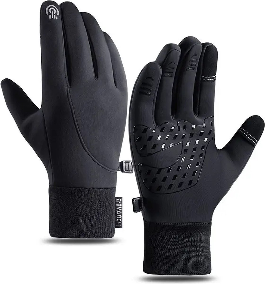 Antislip Winter Handschoenen - Touchscreen - Fietsen - Outdoor - Sporten - Wind en Water - One size - Zwart van Chibaa — cadeau in Mode & Accessoires - foto 6