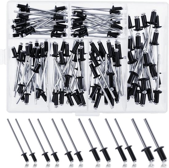 BESTYCHAO 60pcs Tri-Fold Exploding Pop Klinknagel Aluminium