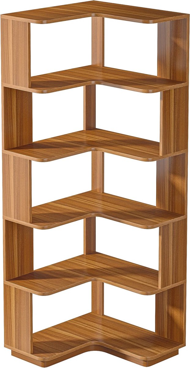 Vloerstaande Hoge Industriële Houten Planken Boekenkast - Opslag Rekken