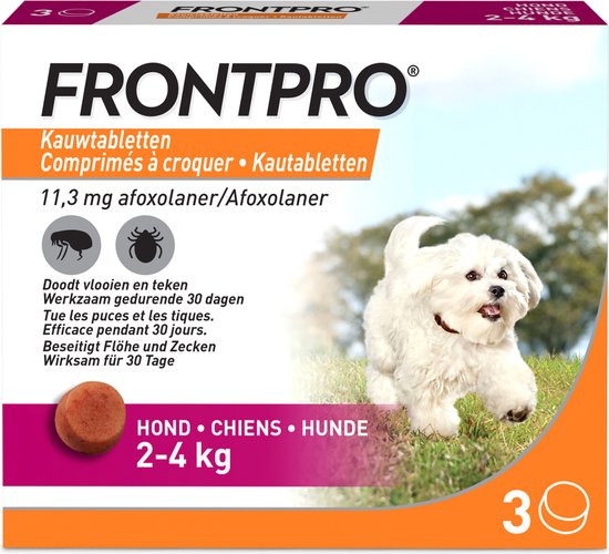 Frontpro Hond S 2-4 kg - 3 tabletten