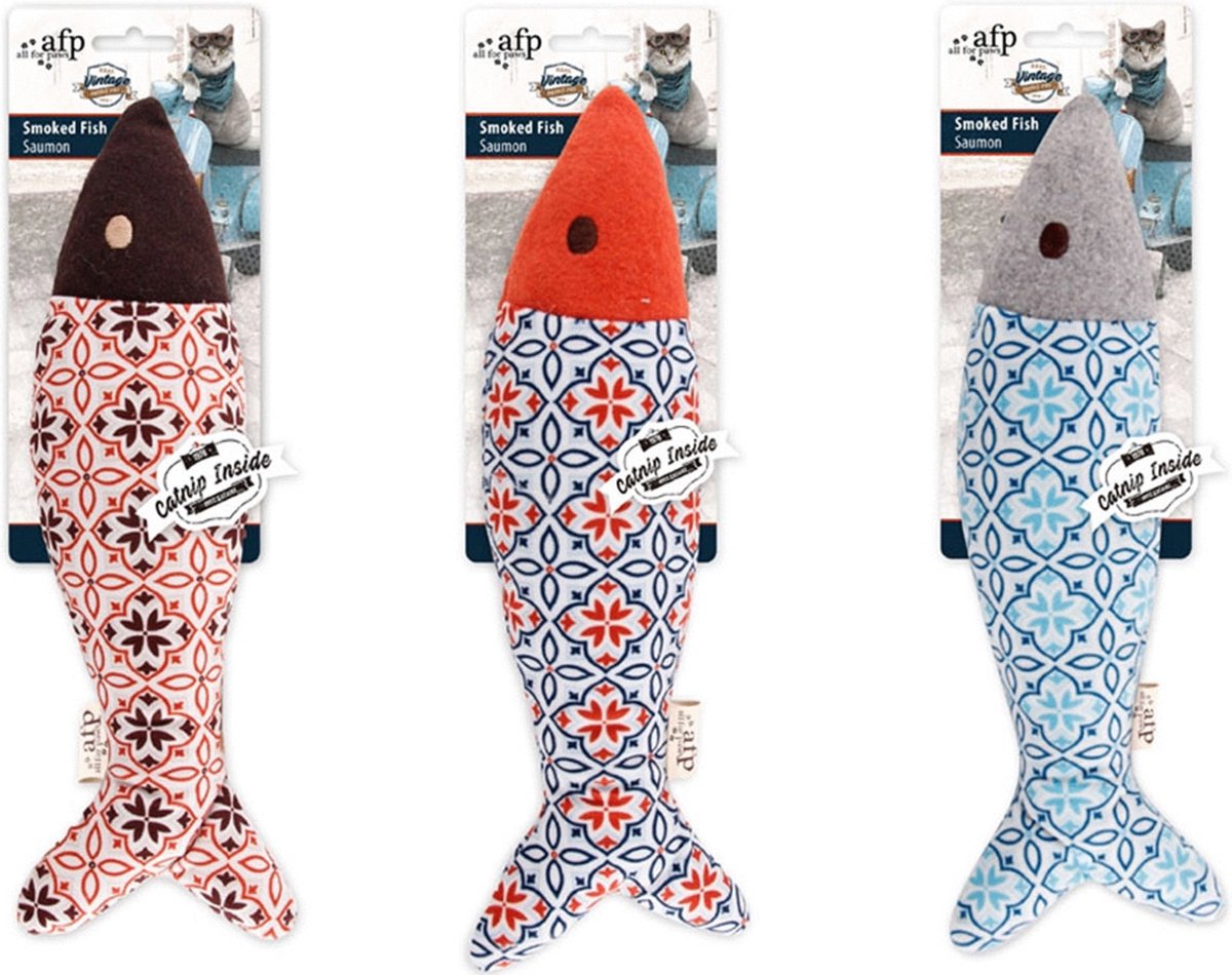 Smoked Fish - Kattenspeelgoed - 35x25x3.5 cm Assorti