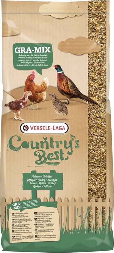Versele-Laga Country's Best Gra-Mix - Kippenvoer - Ardeens graan - Gebroken mais - 20 kg