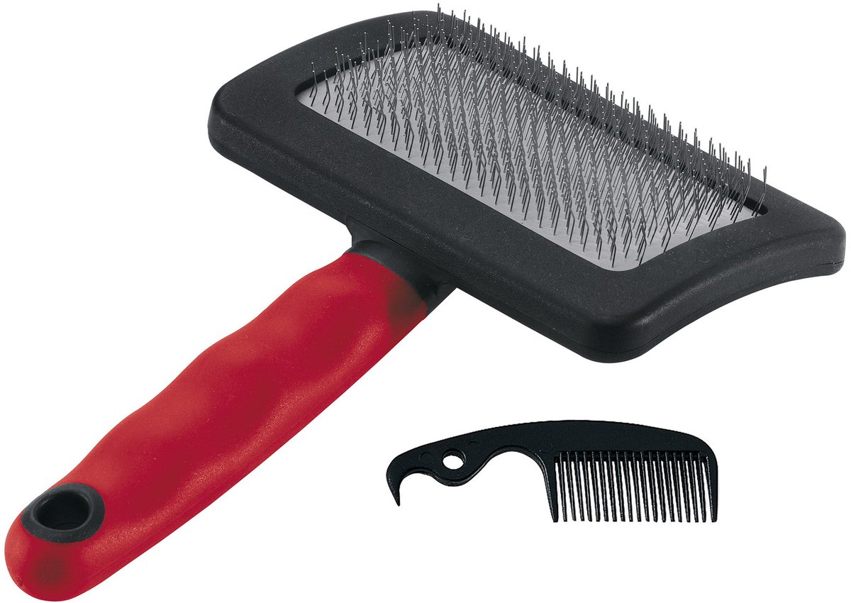 Ferplast Slicker Borstel Rood & Zwart XL