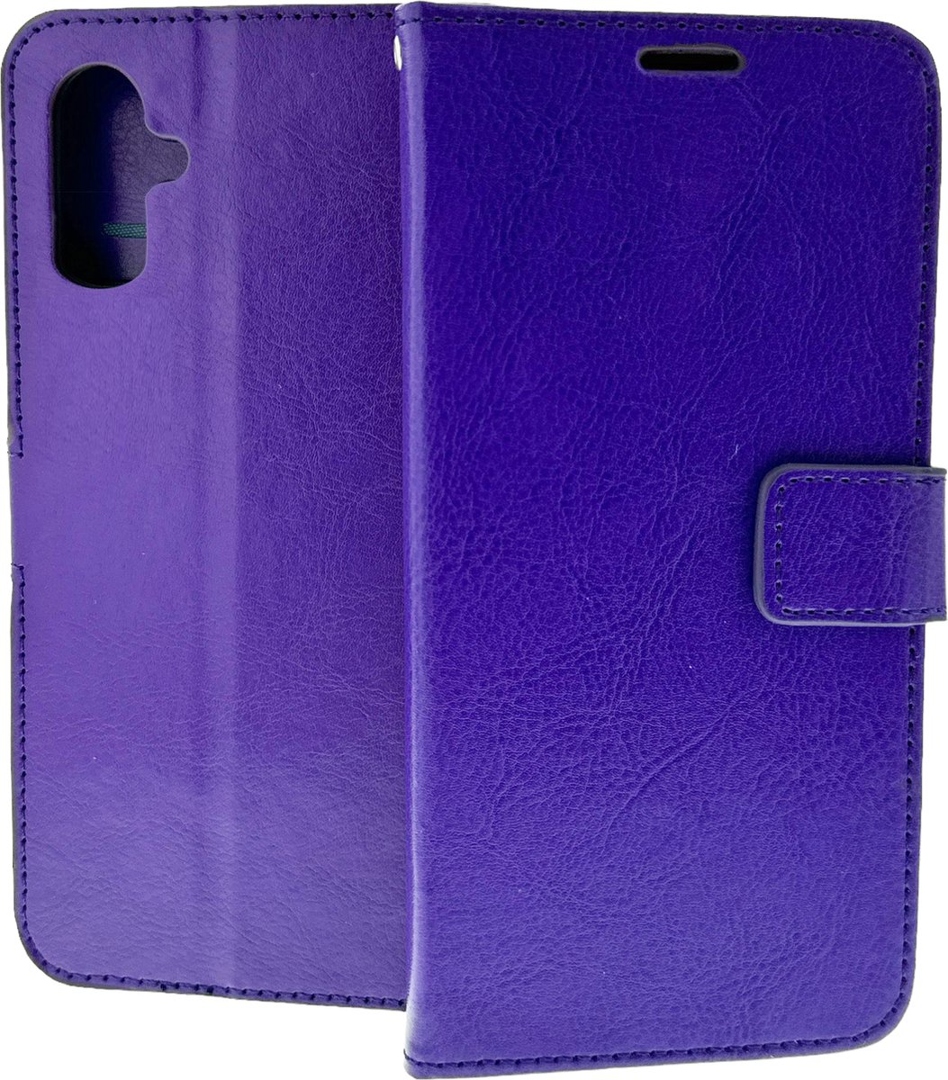 Bookcase Geschikt voor: Apple iPhone 16 - Paars - portemonnee hoesje - ZT Accessoires