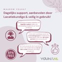 Grafische weergave met tekst 'WAAROM YOUHA?', 'Dagelijks support, aanbevolen door Lacatiekundige & veilig in gebruik!' en iconen.