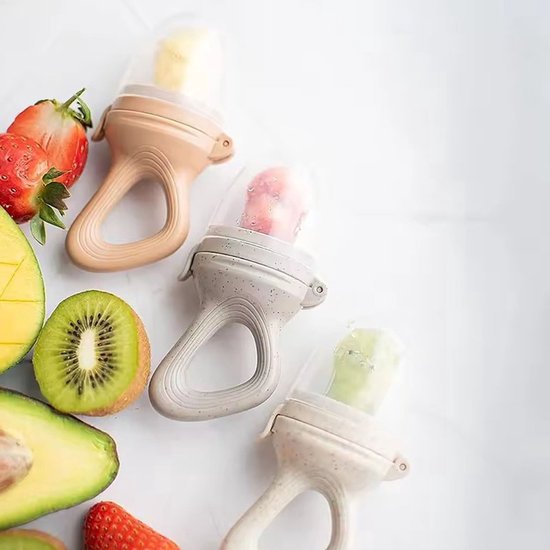 Bitey - 3 STUKS - Fruitspeen - Sabbelzakje - Babyvoeding - BPA vrij en 100% Siliconen - Babyspeen - Fruit Baby