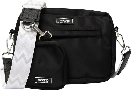 Foto: Woofio beloningstasje voor honden met ritssluiting beloningszakje honden uitlaat tas dog mom bag dog walking bag poepzakjeshouder poepzakjes dispenser zwart thunder halsband