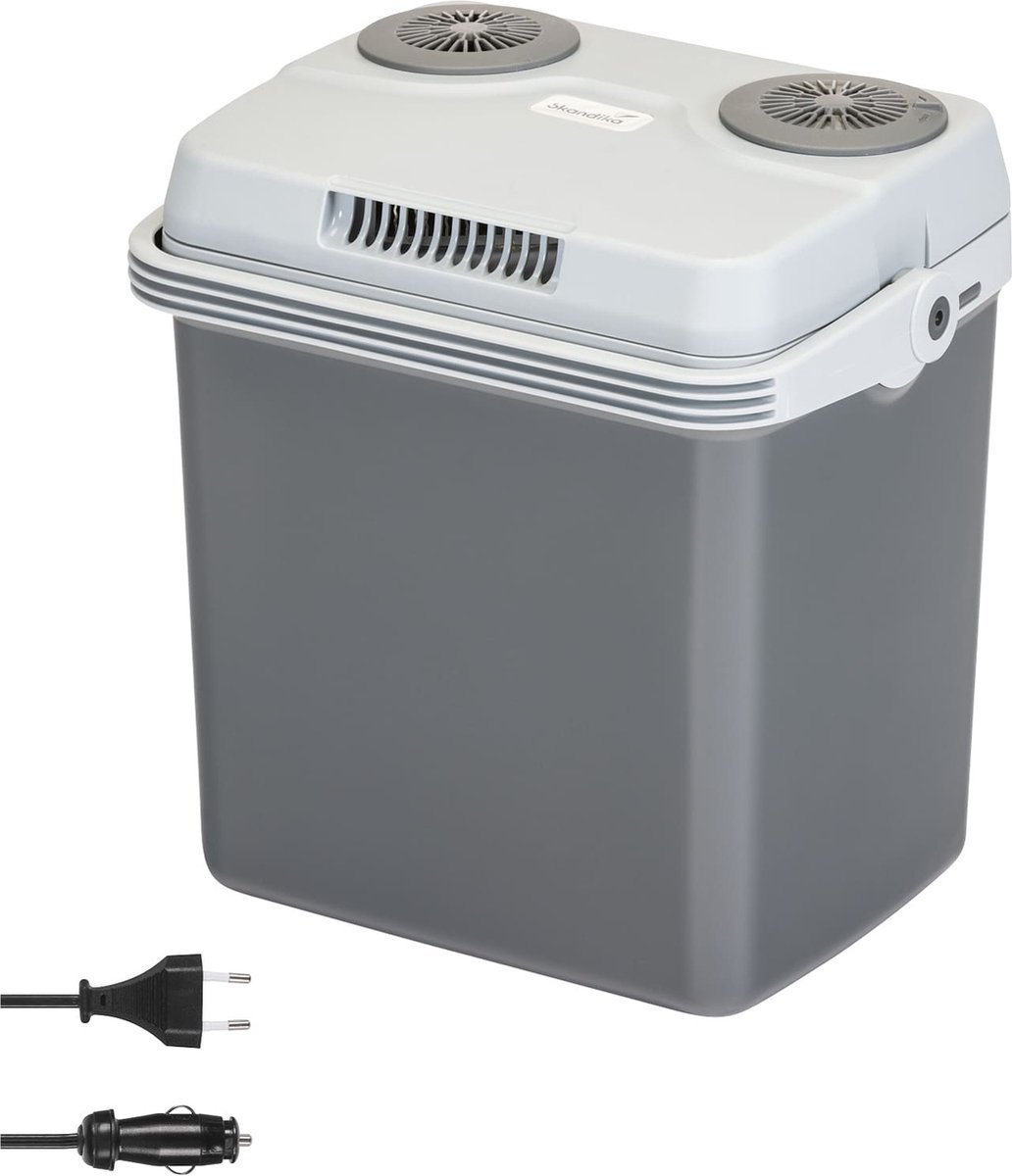 Skandika koelbox Leira 19L - elektrische koelbox voor auto en stopcontact, 12V, 220-240V, koel- en warmhoudfunctie, koelkast, mobiele thermobox | Autokoelkast camping, festival, picknick