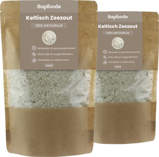 Foto: Keltisch zeezout 100 natuurlijk 1kg celtic sea salt is rijk aan mineralen en sporenelementen voor een unieke smaak keltisch zeezout bevordert hydratatie en elektrolytenbalans zeezout grof en vochtig gebruik los of in zoutmolen